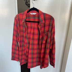 Orange sherbet  Plaid Shirt